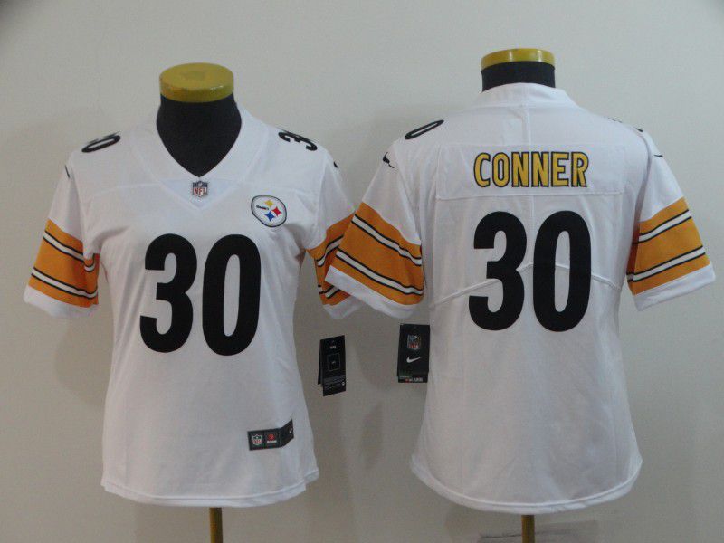 Women Pittsburgh Steelers 30 Conner White Nike Vapor Untouchable Limited Player NFL Jerseys